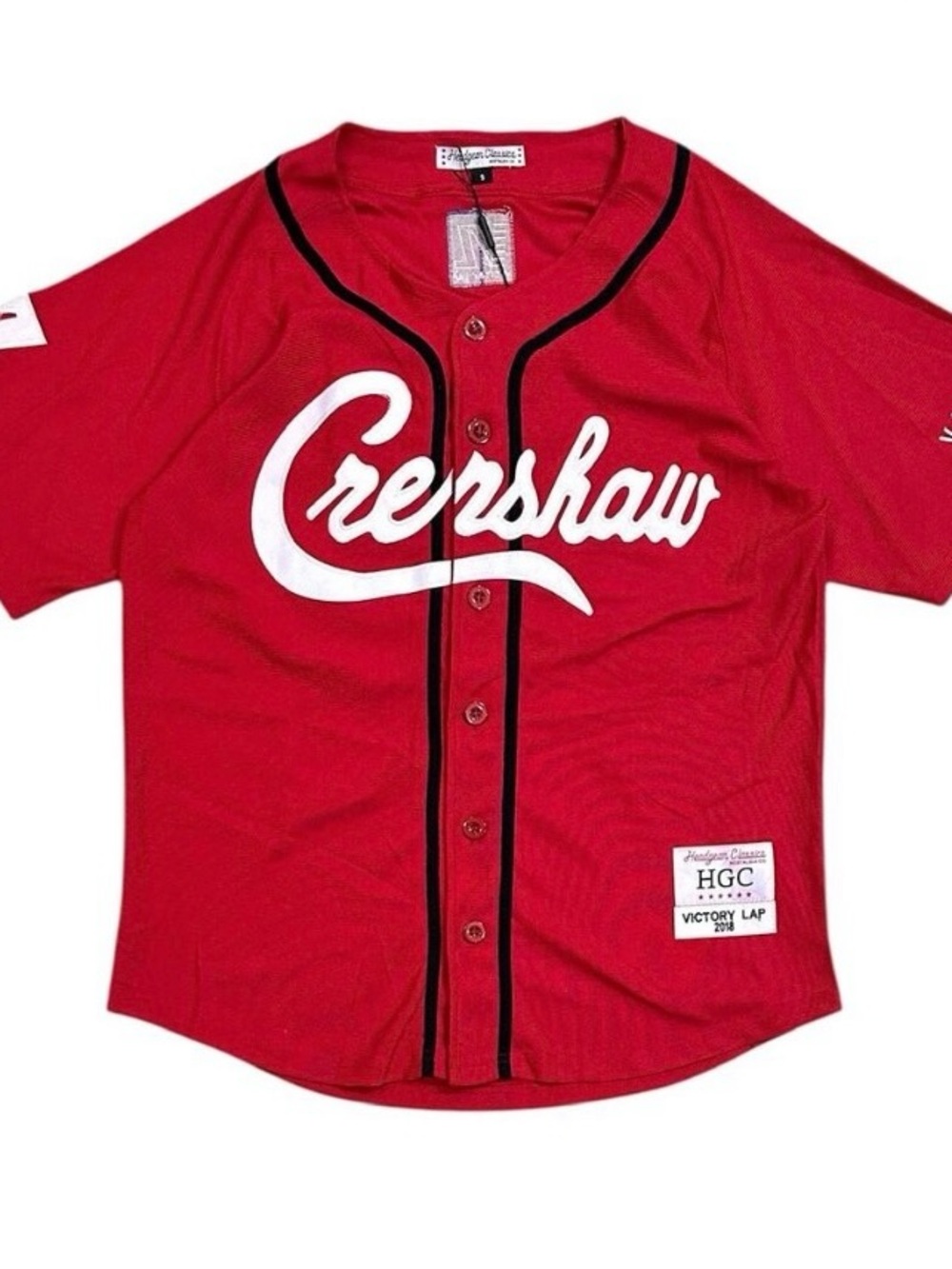 NWT Youth HEADGEAR CLASSICS Nipsey Hussle Baseball Jersey in Red, Size Large